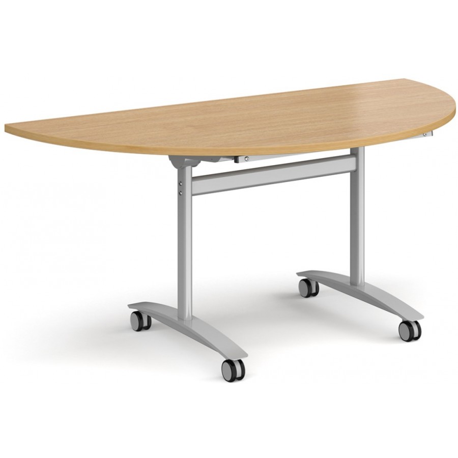 Deluxe Semi-Circular Fliptop Mobile Table